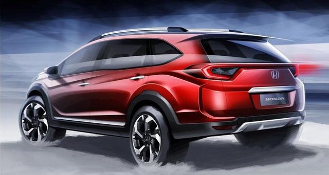 本田新SUV BR-V设计图发布 定位7座SUV