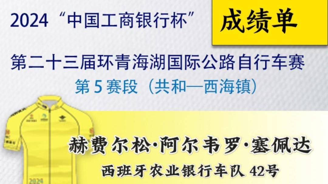 环湖赛快讯 | 第五赛段（共和—西海镇）四色领骑衫归属