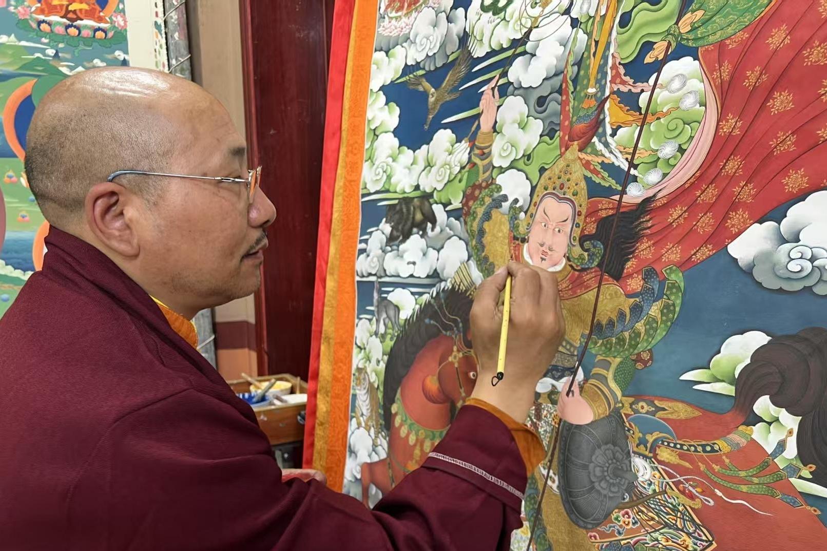 果洛州唐卡艺人土登伟色入选第六批国家级非物质文化遗产代表性传承人名单