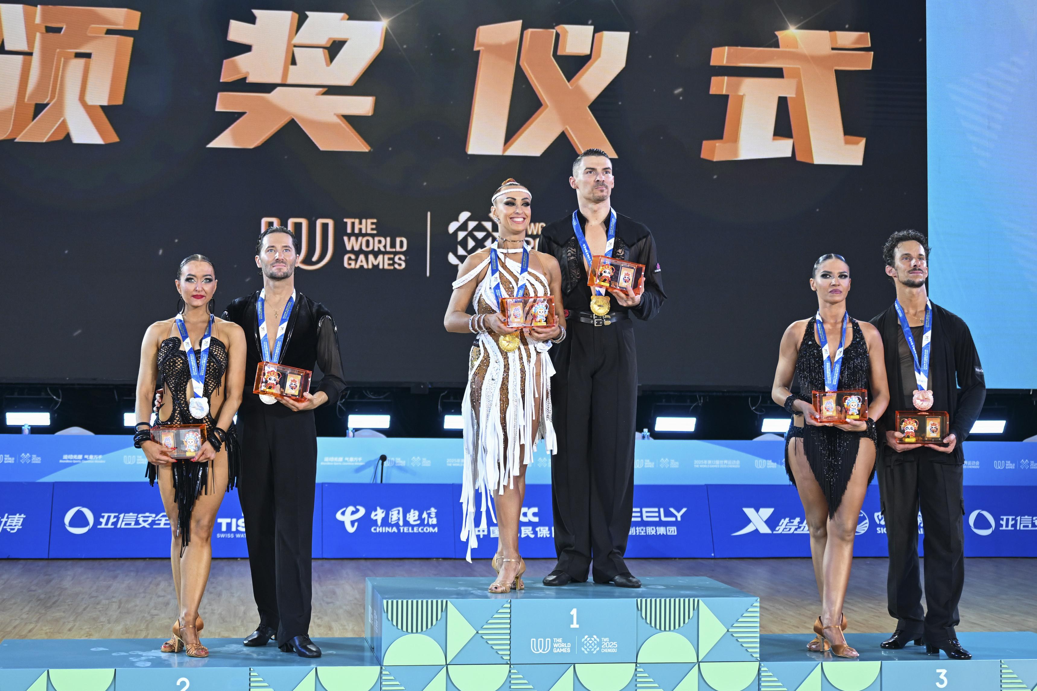 成都世运会｜德国老将获拉丁舞冠军